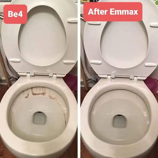 Before and After Toilet Bowl Clleaning